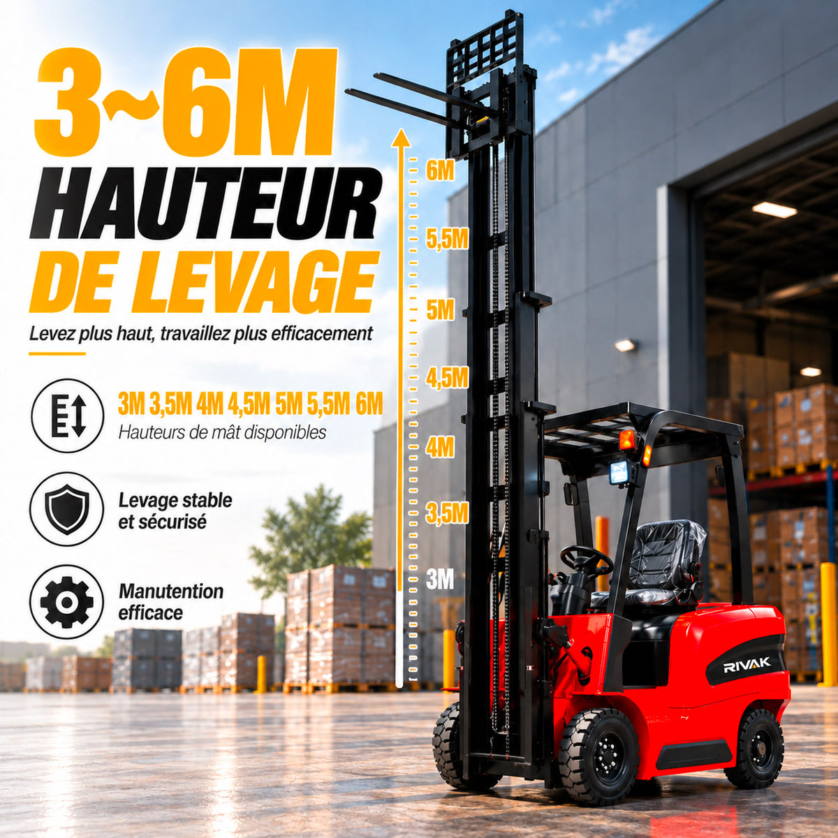 Chariot élévateur électrique 2 tonnes – CPD-20
