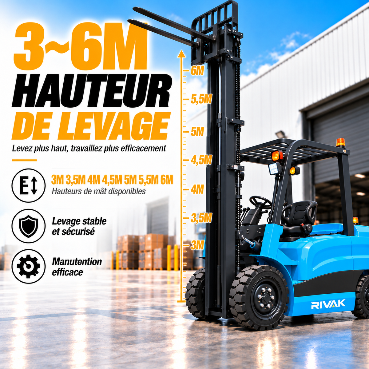 Chariot élévateur électrique 4 tonnes – CPD-40
