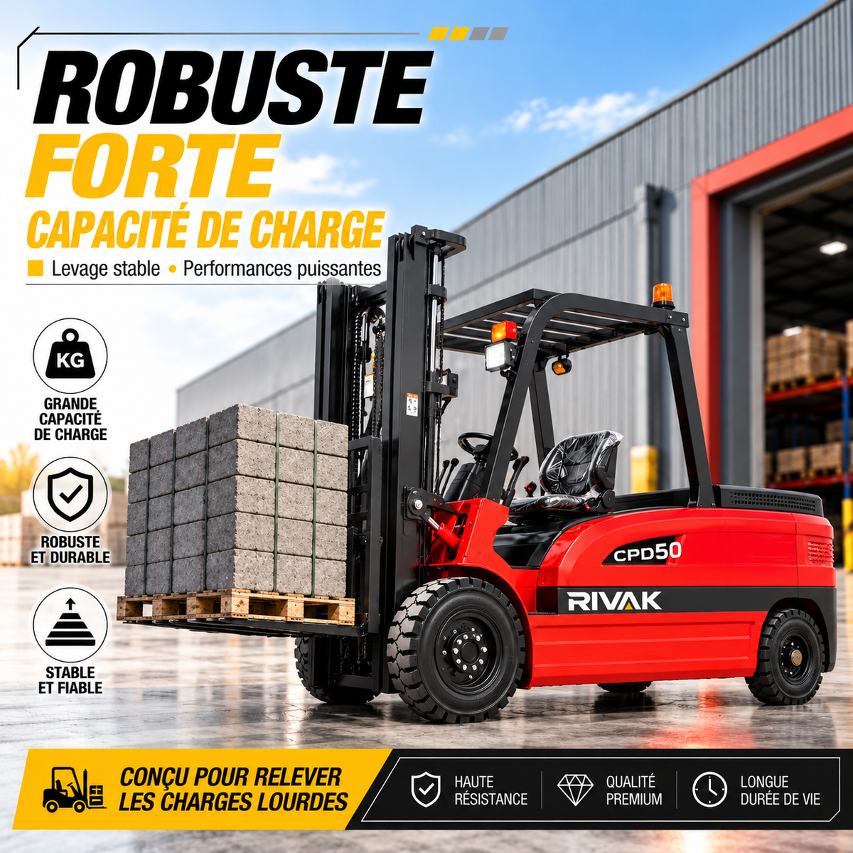 Chariot élévateur électrique 5 tonnes – CPD-50